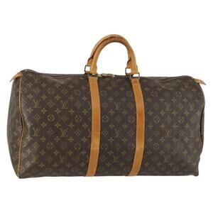 LOUIS VUITTON Monogram Keepall 55 Boston Bag M41424 LV Auth 158289